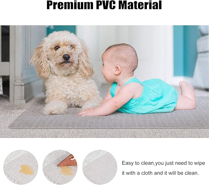 Kuyal Desk Chair Mat for Carpet, Office and Home, Easy Glide, Protects Floors - Image 3