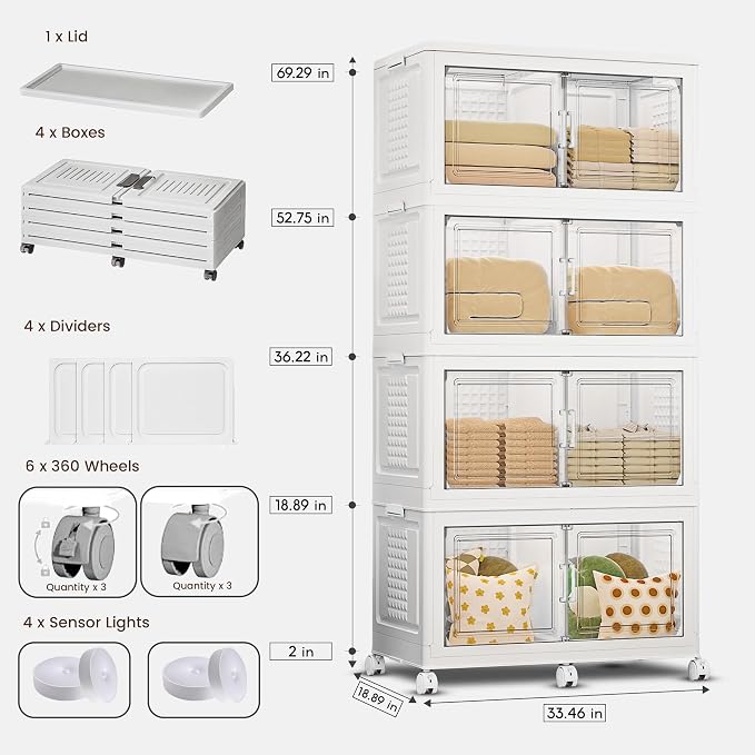 752QT/188Gal 4 Stackable Storage Bins - Image 2