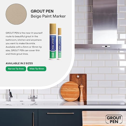 Grout Pen Beige Tile Paint Marker: Waterproof Grout Paint, Tile Grout Colorant - Image 7