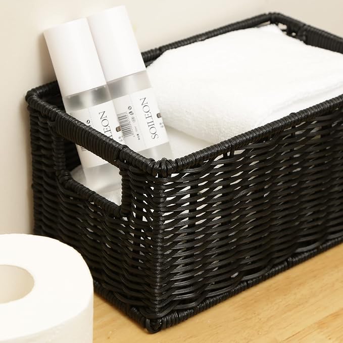 HOONEX Wicker Baskets for Storage, Plastic Baskets for Organizing - Image 7