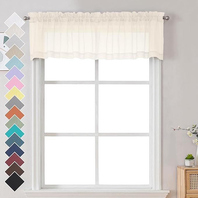 Chyhomenyc Cream Sheer Valances by Chyhomenyc