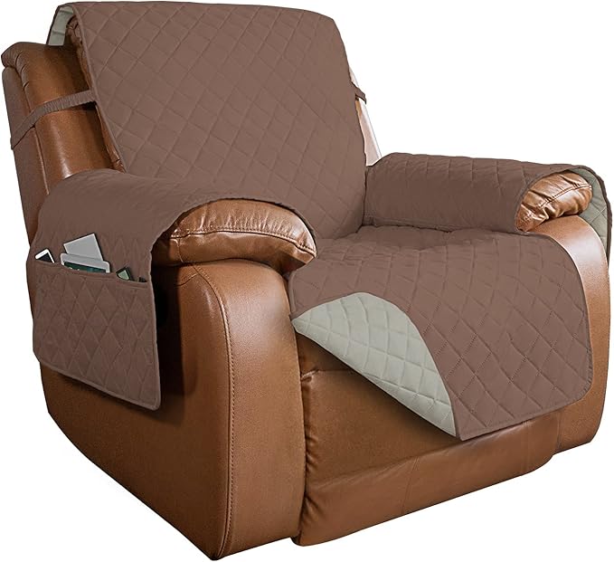 PureFit Reversible Quilted Sofa Cover, Water Resistant Slipcover Furniture by PureFit