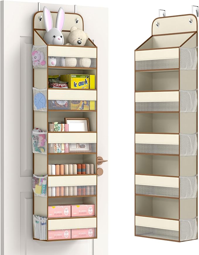LAMU 5 Tier Over the Door Organizer Hanging, 5 Large Pockets and 10 Side by YourHome-OrganizationHelper