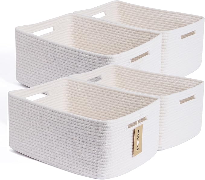 Large Storage Baskets for Organizing, Closet Shelf Baskets for Clothes Blanket by MiniArkStorageBasketsHome