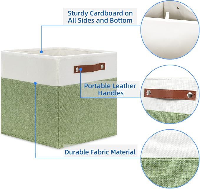 Temary 12 Inch Fabric Storage Cubes Storage Bins - Image 3