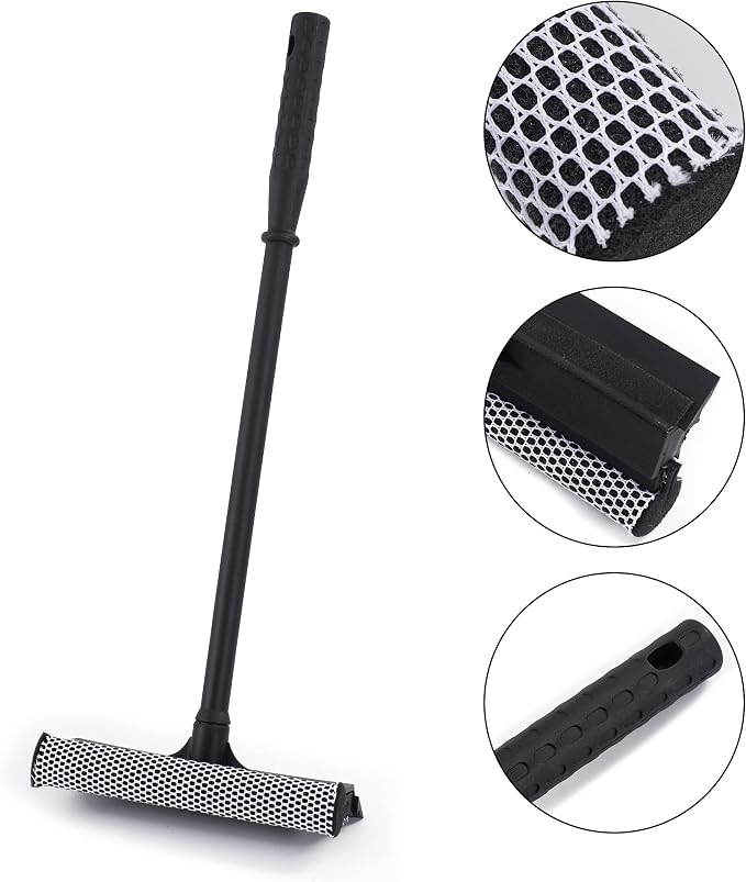 Matthew All Purpose Window Squeegee w/Premium Microfiber Cloth, Car Squeegee - Image 3
