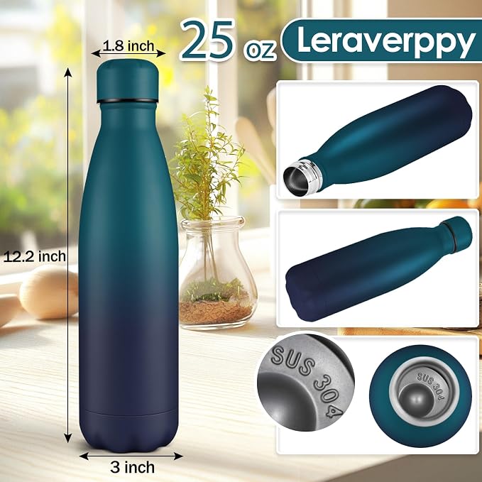25oz Cola-Bottle Shaped Stainless Steel Leak-proof Water Bottle, Double Wall - Image 2