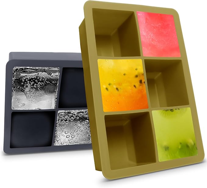 Silicone Ice Cube Trays with Lids, Large Square Ice Cube Molds - Image 8