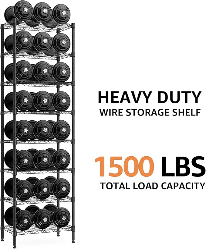 8 Tier 2000 lbs Storage Rack Metal Wire Shelving Unit, Storage Standing Shelf - Image 6