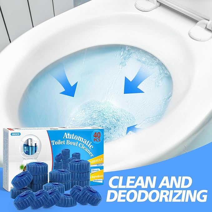 USKICH 40 Pack Toilet Bowl Cleaner Tablets, Long-Lasting Household Toilet - Image 3