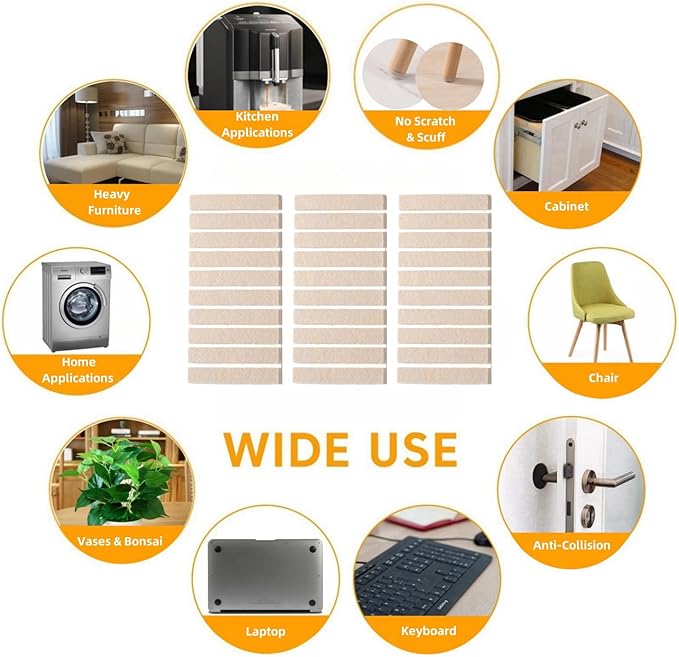 Furnigear Felt Strips with Adhesive Backing - Image 7