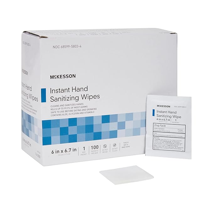 McKesson Hand Sanitizing Wipes Alcohol Wipes by McKesson