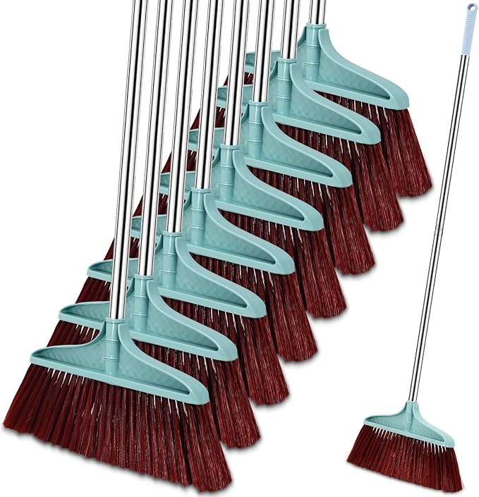 Lasnten 8 Pcs Heavy Duty Broom Commercial Set 49" Stainless Steel Detachable by Lasnten
