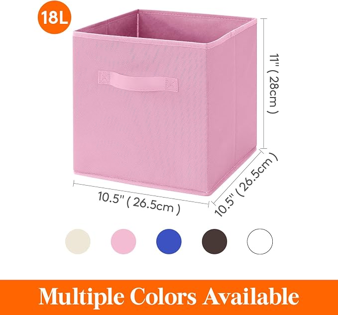 Lifewit 10 Packs Storage Cubes, 11 Inch Cube Storage Bins, Foldable Decorative - Image 2