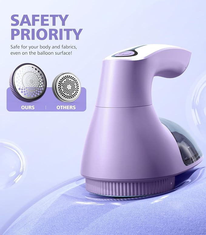 POPCHOSE Fabric Shaver, Rechargeable Lint Remover Defuzzer Sweater Shaver - Image 5