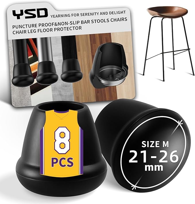 1 Inch Heavy Duty Rubber Chair Leg Caps by Unknown