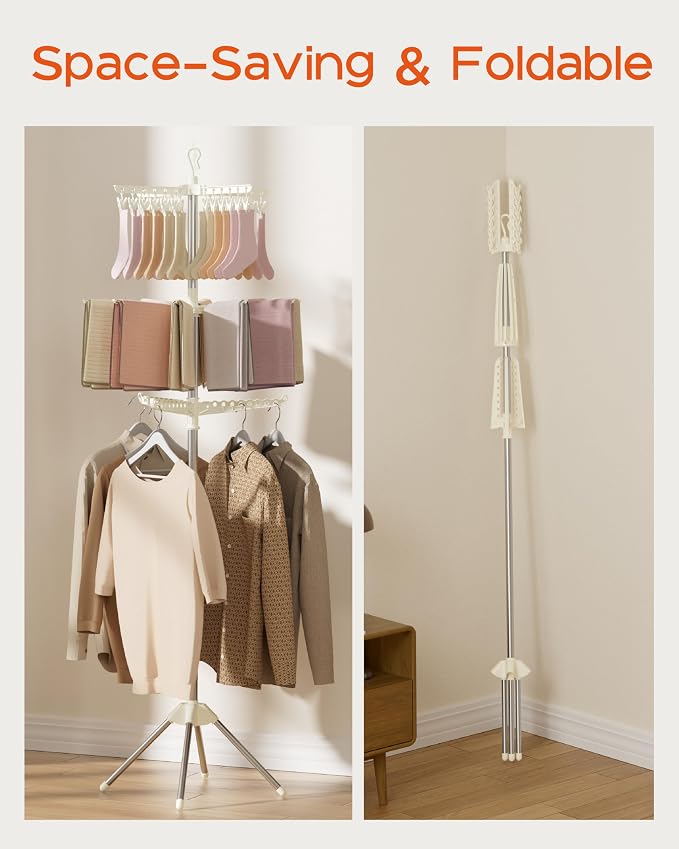 Clothes Drying Rack Foldable, 79.5 inch 3 Tier Laundry Drying Rack - Image 3