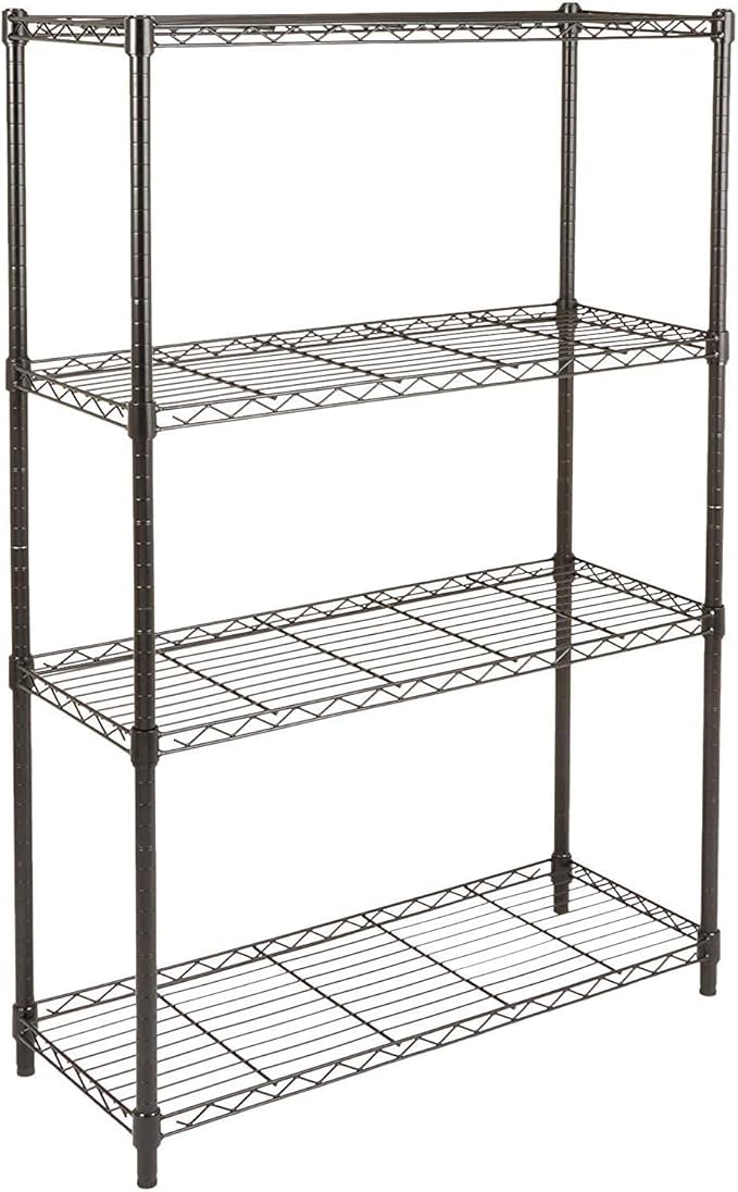 Amazon Basics 4-Shelf Adjustable Heavy Duty Steel Wire Rack Storage Shelving by AmazonBasics