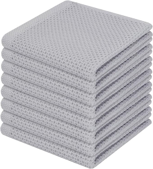 Homaxy 100% Cotton Waffle Weave Kitchen Dish Cloths, Ultra Soft Absorbent Quick by Homaxy