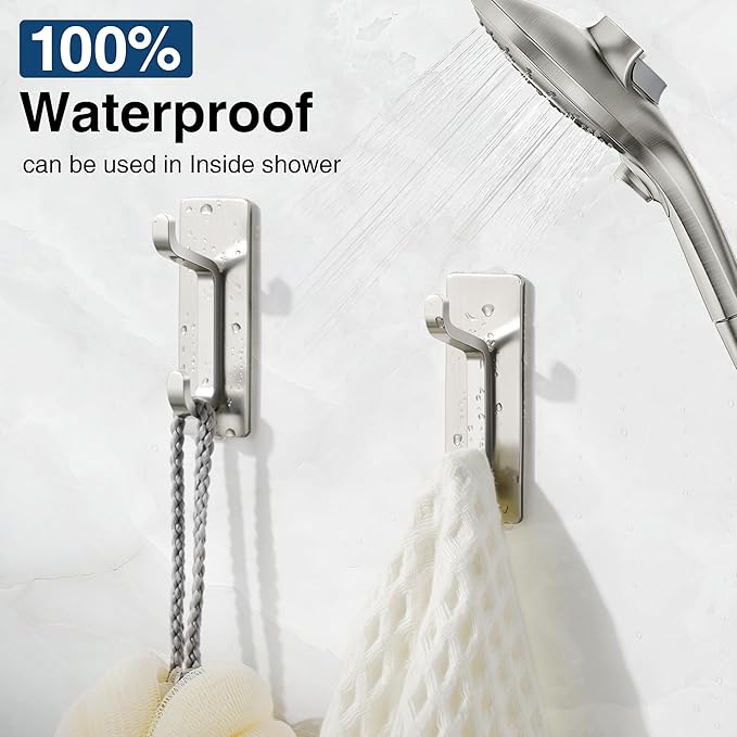 pickpiff Wall Hooks for Coat and Towel: 13LB Adhesive Door Hanger Stick on - Image 2