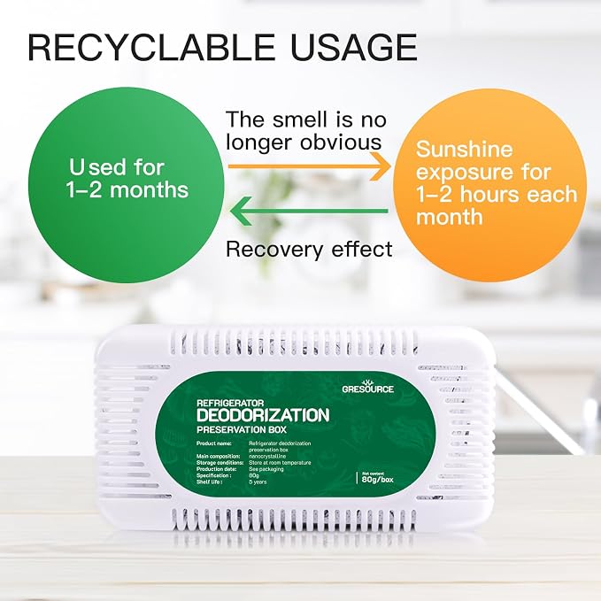8 Pack Fridge Deodorizer, Refrigerator and Freezer Deodorizer Odor Eliminator - Image 5