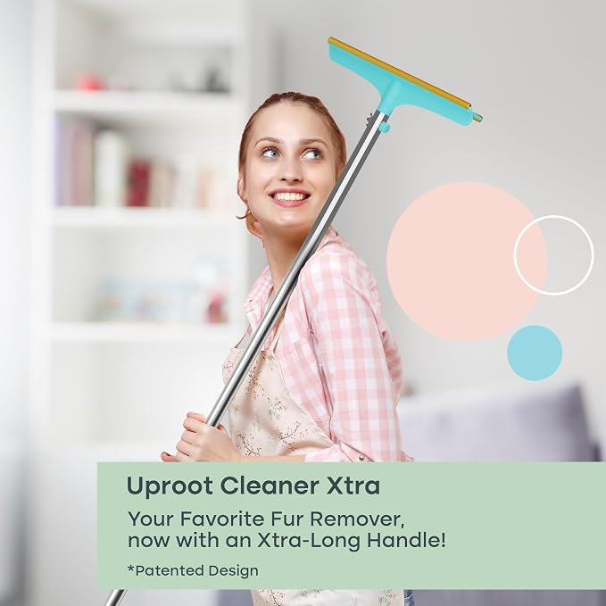 Uproot Cleaner Xtra Pet Hair Removal Tool: Reusable Carpet Rake - Image 7