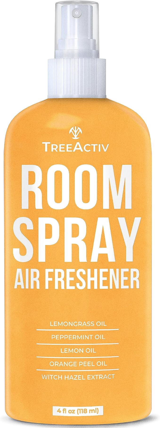 TreeActiv Aromatherapy Room Spray 4 oz, Natural Citrus Air Freshener, Essential by TreeActiv