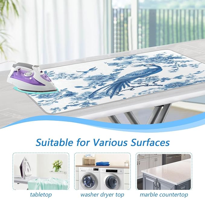 Chinoiserie Flower Peacock Ironing Mat Thickened Ironing Blanket Travel - Image 5