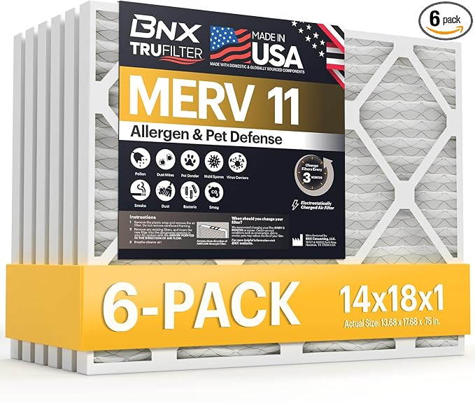 BNX TruFilter 14x18x1 Air Filter MERV 11 by BNX