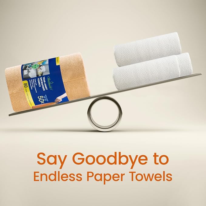 Greenfound Microfiber Cleaning Cloth Roll -80 Pack, Tear Away Towels, Reusable - Image 6