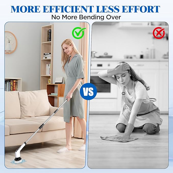 Electric Spin Scrubber, Cordless Bath Tub Power Scrubber - Image 2
