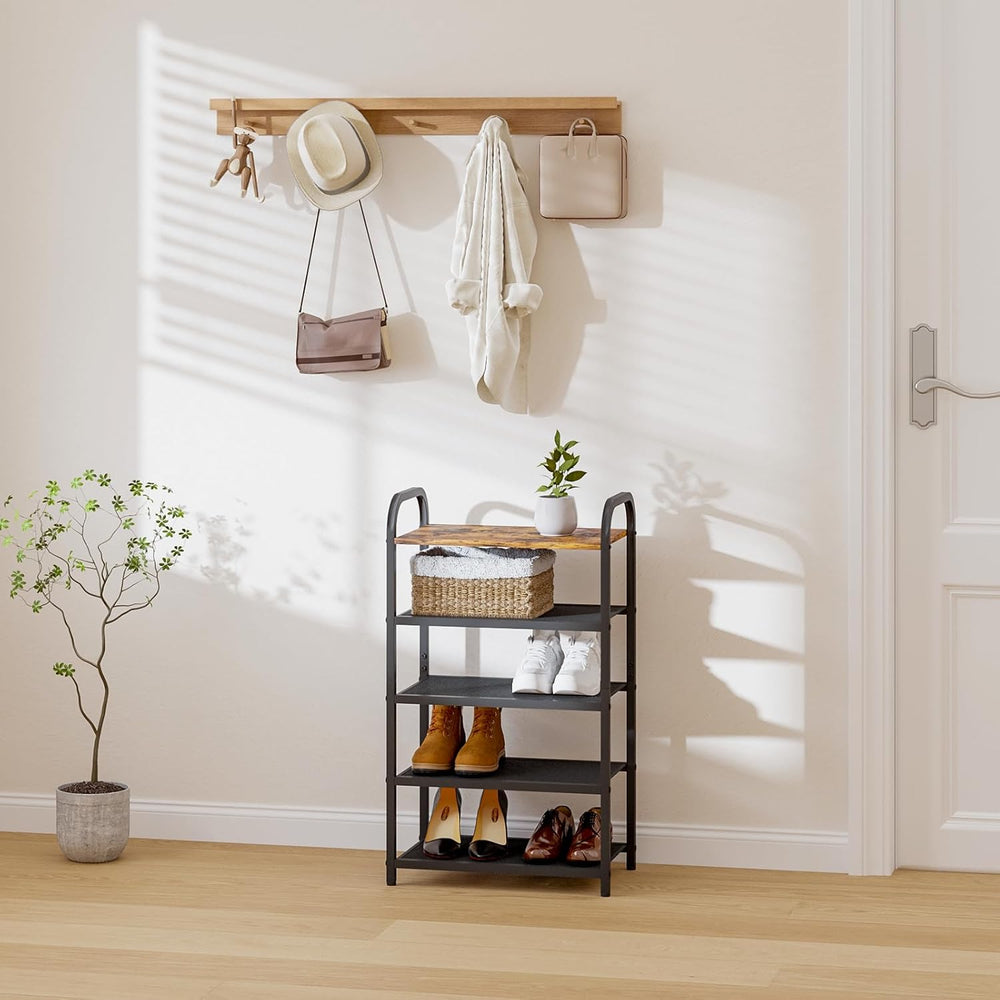 Narrow Vertical Shoe Rack for Entryway, 17.32" X 10.24" X 29.13"