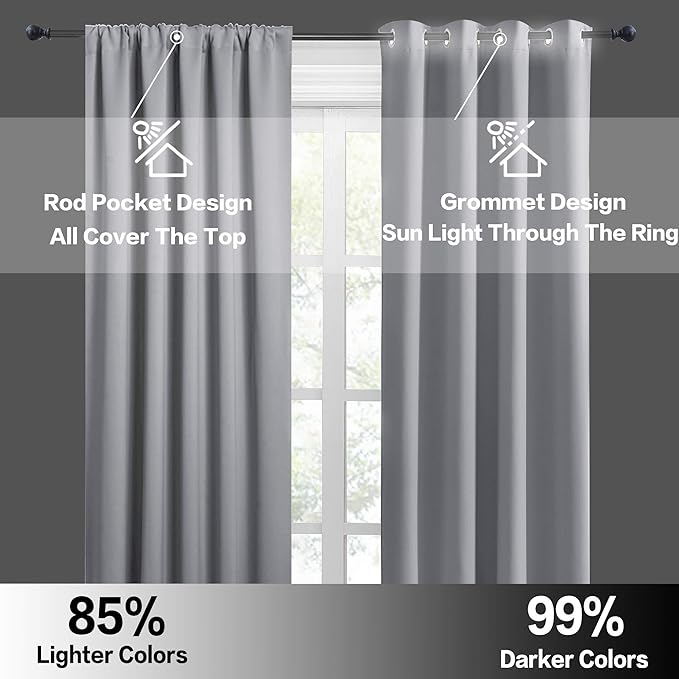 RYB HOME Curtains 84 inch Long - Image 6