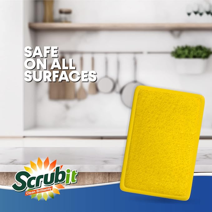 Scrub and Wipe Cleaning Pads – SCRUBIT Dual Sided Scouring Pad and Sponge - Image 6