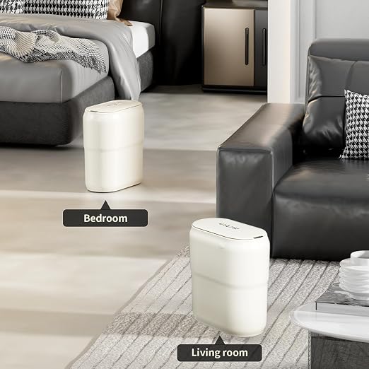 Slim Motion Sensor Trash Can for Bathroom, Automatic Compact Touchless Garbage - Image 5