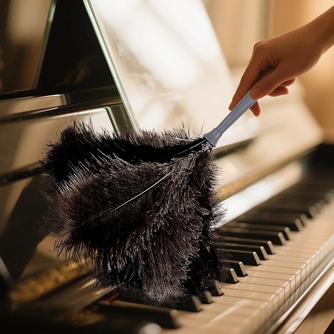 Feather Duster-Genuine Ostrich Feathers, Anti-Static, Reusable Eco-Friendly - Image 7