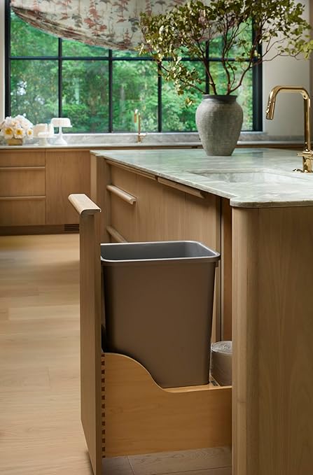 Rev-A-Shelf Pullout Trash Can for Kitchen Cabinet, Single 50 Qt Bin - Image 2