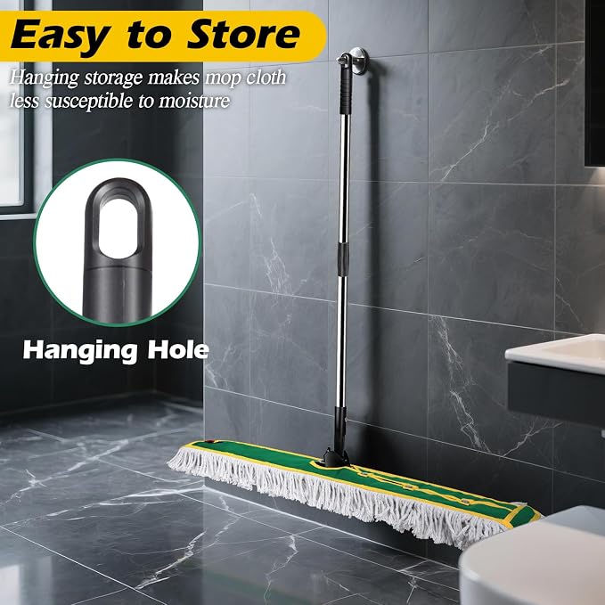 42" Commercial Dust Mop for Floor Cleaning, MASTERTOP Large Flat Mop - Image 7