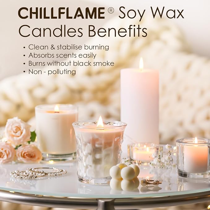 CHILLFLAME Soy Wax Flakes, Natural Candle Wax, Organic Soy Wax - Image 5