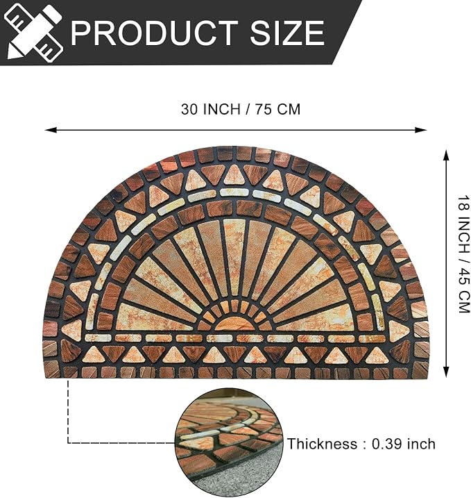 CHICHIC Welcome Door Mat 18 x 30 Inch Front Doormat Outdoors - Image 3