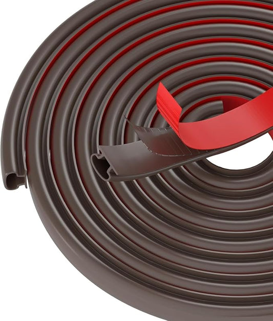 Brown Rubber Weather Stripping Door Seal Strip, D Shape Door Rubber Weather by PUNDIN