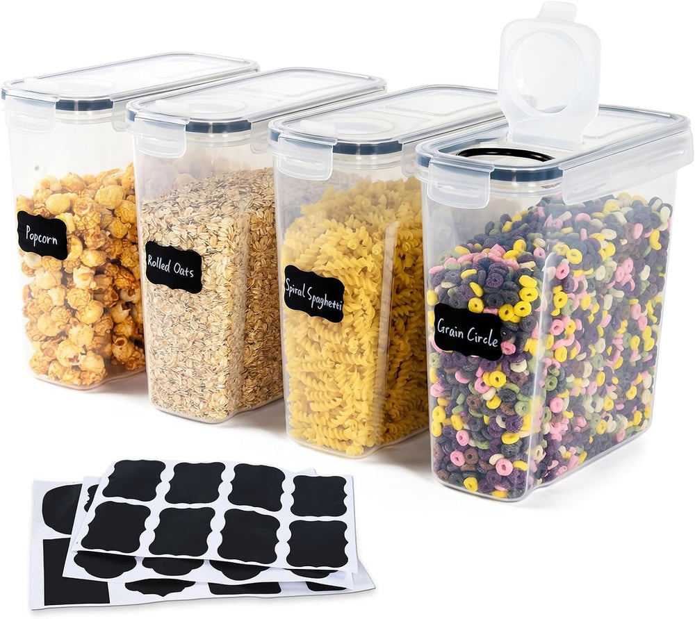 OTraki 4 Pieces Airtight Food Containers with Lid, 4L BPA Free Cereal Contain...