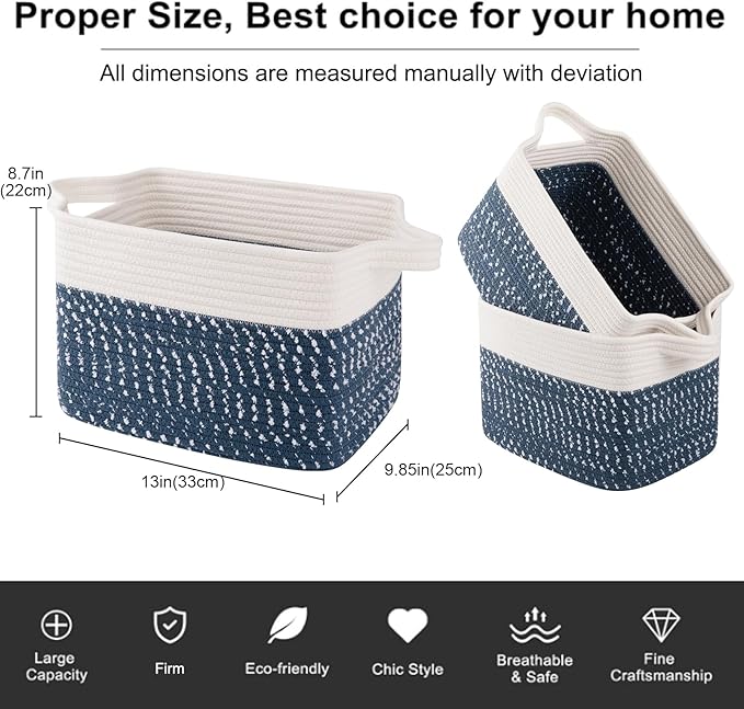 OIAHOMY Storage Basket, Woven Baskets - Image 3