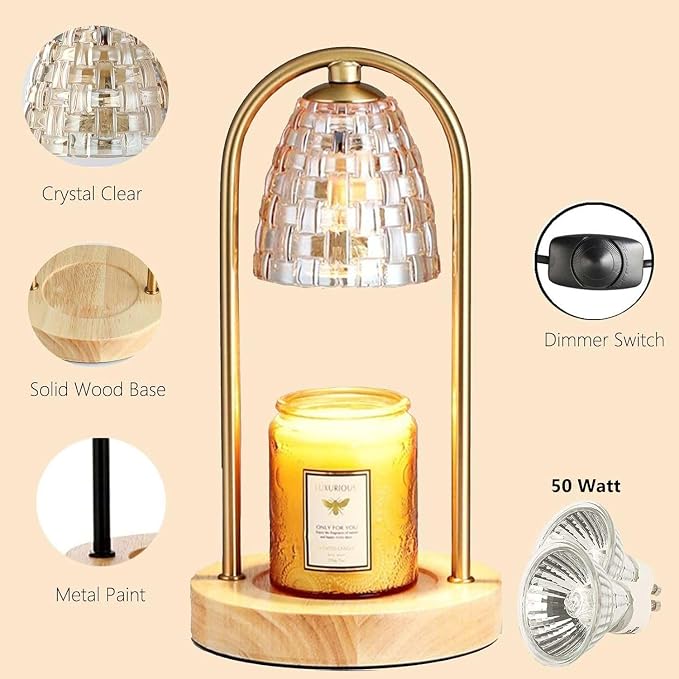 Candle Warmer Lamp with Timer and Dimmer, Electric Scented Wax Warmer - Image 4