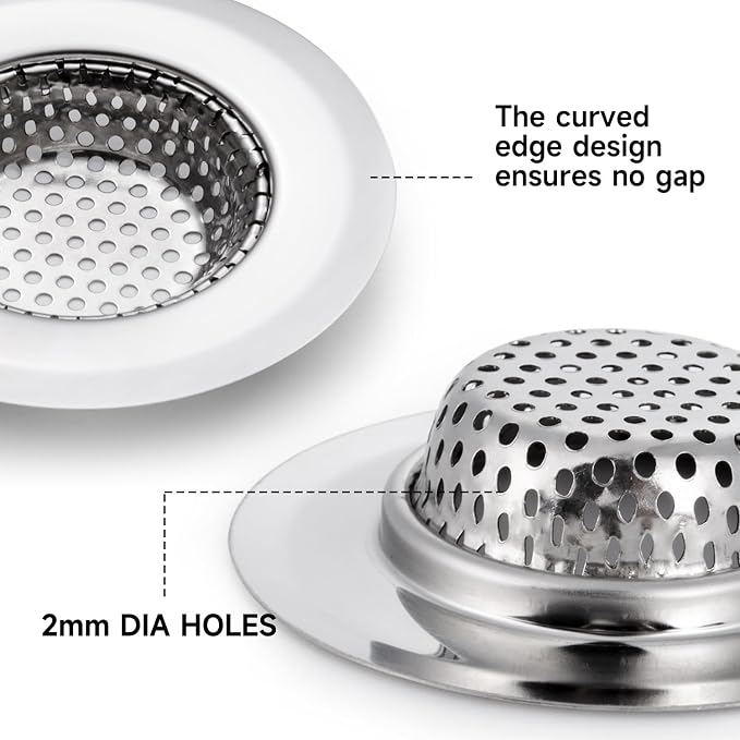 2PCS Bathtub Drain Strainer Cover - Image 3