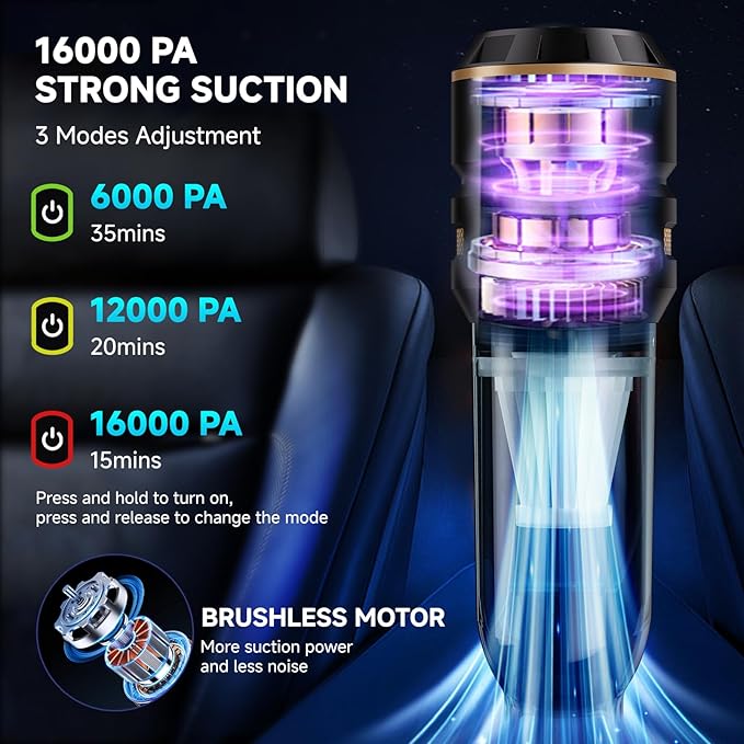 Handheld Vacuum Cordless, Car Vacuum Cleaner - Image 2