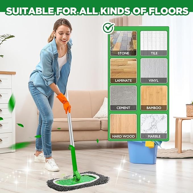 Reusable Microfiber Mop Pads Washable Wet Pads Compatible - Image 6