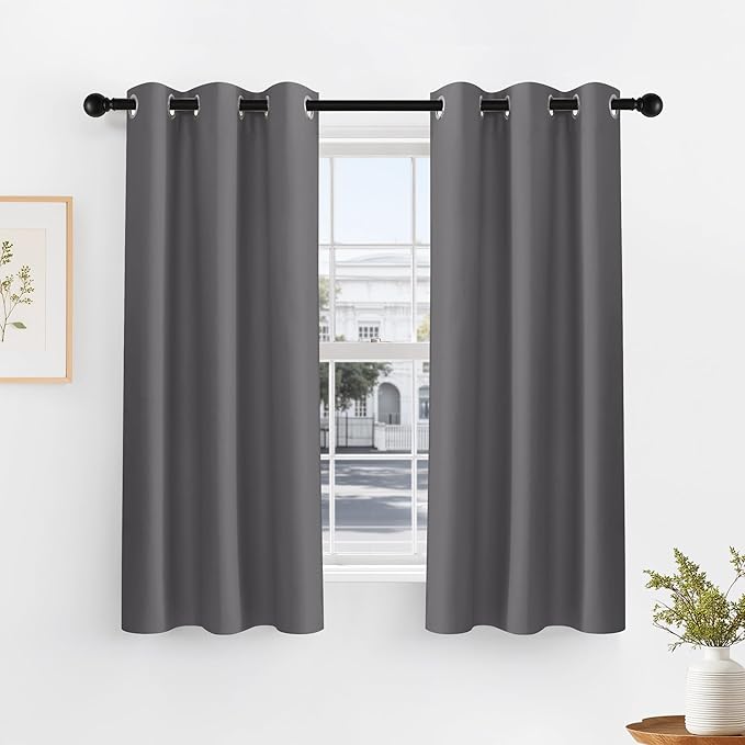 PONY DANCE Gray Blackout Curtains by PONYDANCE