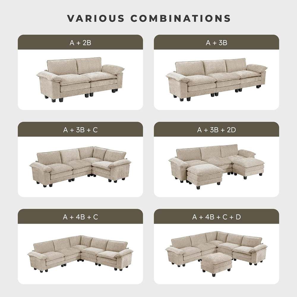 Lexicon Chenille Upholstered Rectangle Ottoman, Foot Stool, Black Faux Wood F...