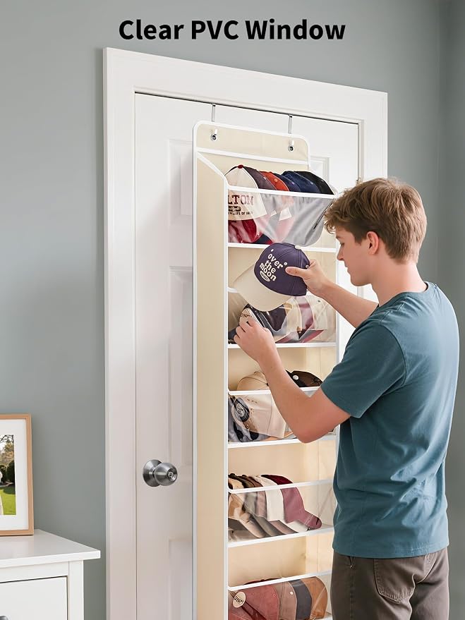 JARLINK Toy Stuffed Animal Storage, Over The Door Organizer W/Clear View Windows - Image 8